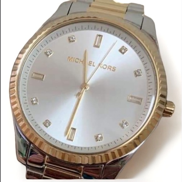 Michael Kors Ladies Stainless Steel | Gold Plated Watch Box | Extra Links EUC - Picture 1 of 9
